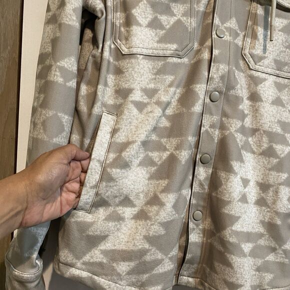 Aztec Pattern Mens Shaket Button Up Hoodie Size Small - Picture 2 of 7